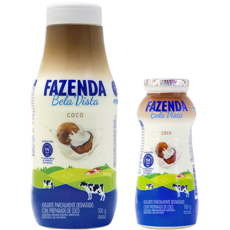 Fazenda Bela Vista - Iogurte Líquido Coco - 500g e 180g